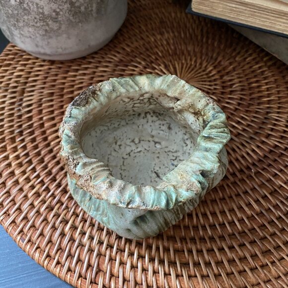 Studio Pottery Rustic Wabi Sabi Bowl Handmade Ceramic imperfect Signed Strassman - Picture 6 of 10